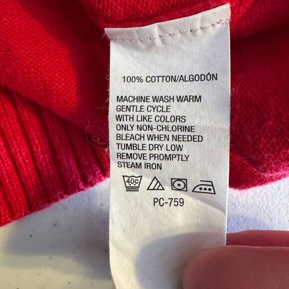 Izod Women’s Golf Sweater V-Neck Diamond Graphic Size 2XL Red Color - Picture 10 of 11